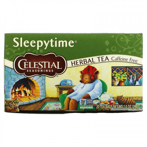 Celestial Seasonings, Sleepytime, травяной чай, без кофеина, 20 чайных пакетиков, 29 г (1,0 унции)