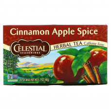 Celestial Seasonings, травяной чай, со вкусом корицы и яблока, без кофеина, 20 чайных пакетиков, 48 г (1,7 унции)