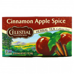 Celestial Seasonings, травяной чай, со вкусом корицы и яблока, без кофеина, 20 чайных пакетиков, 48 г (1,7 унции)