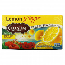 Celestial Seasonings, травяной чай, Lemon Zinger, без кофеина, 20 чайных пакетиков, 47 г (1,7 унции)