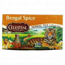 Celestial Seasonings, травяной чай Bengal Spice, без кофеина, 20 чайных пакетиков, 47 г (1,7 унции)