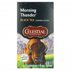 Celestial Seasonings, черный чай, Morning Thunder, 20 чайных пакетиков, 40 г (1,4 унции)