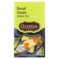 Celestial Seasonings, зеленый чай, без кофеина, 20 чайных пакетиков, 36 г (1,3 унции)