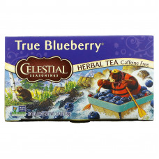 Celestial Seasonings, Травяной чай, без кофеина, Черника, 20 пакетиков, 1,6 унции (45 г)