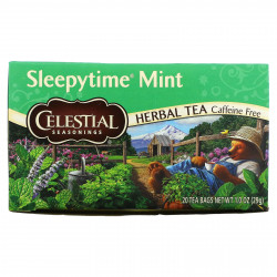 Celestial Seasonings, травяной чай, убаюкивающая мята, без кофеина, 20 чайных пакетиков, 29 г (1,0 унции)