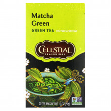 Celestial Seasonings, зеленый чай, матча, 20 чайных пакетиков по 29 г (1 унции)