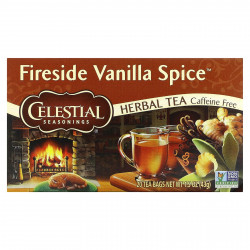 Celestial Seasonings, травяной чай, со вкусом ванили, без кофеина, 20 чайных пакетиков по 43 г (1,5 унции)