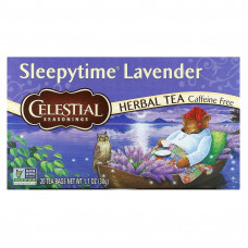 Celestial Seasonings, травяной чай, для сна, лаванда, без кофеина, 20 чайных пакетиков, 30 г (1,1 унции)