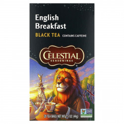 Celestial Seasonings, черный чай, английский завтрак, 20 чайных пакетиков, 44 г (1,5 унции)