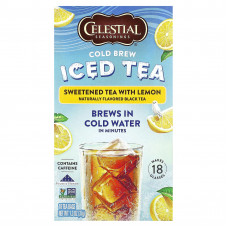Celestial Seasonings, холодный чай со льдом, сладкий чай с лимоном, 18 чайных пакетиков, 37 г (1,3 унции)