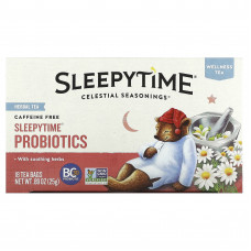 Celestial Seasonings, Wellness, травяной чай, пробиотики для сна, без кофеина, 18 чайных пакетиков по 25 г (0,89 унции)