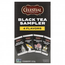 Celestial Seasonings, черный чай, 4 вкуса, 15 чайных пакетиков, 31 г (1,1 унции)