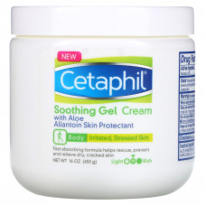 Cetaphil, Успокаивающий гель-крем с алоэ, средний, без отдушек, 453 г (16 унций)