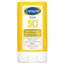 Cetaphil, Минеральный солнцезащитный стик-стик, SPF 50, 14 г (0,5 унции)