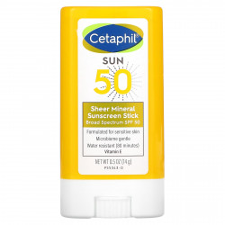 Cetaphil, Минеральный солнцезащитный стик-стик, SPF 50, 14 г (0,5 унции)