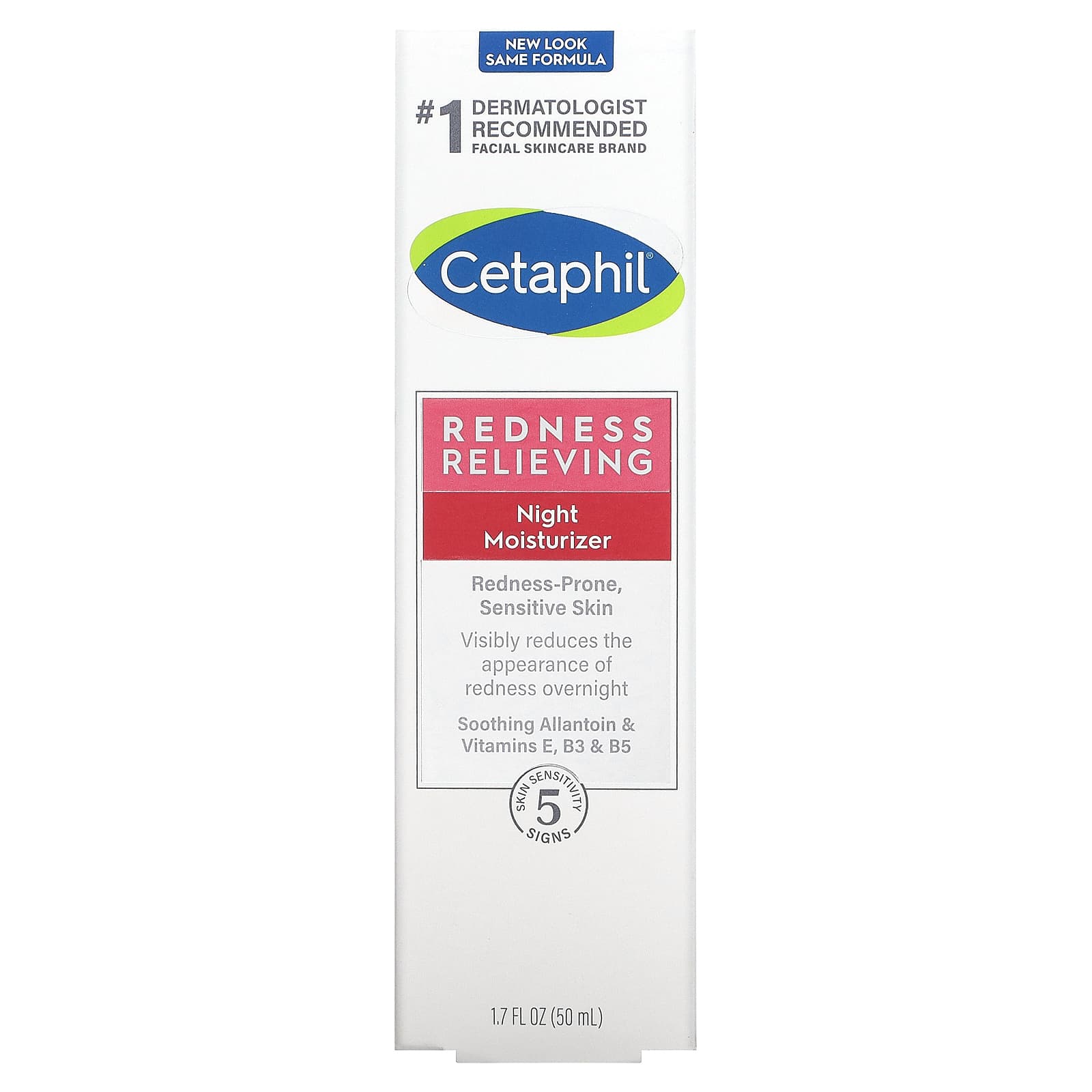 Cetaphil, ночное увлажняющее средство, снятие покраснения, 50 г (1,7 унции)