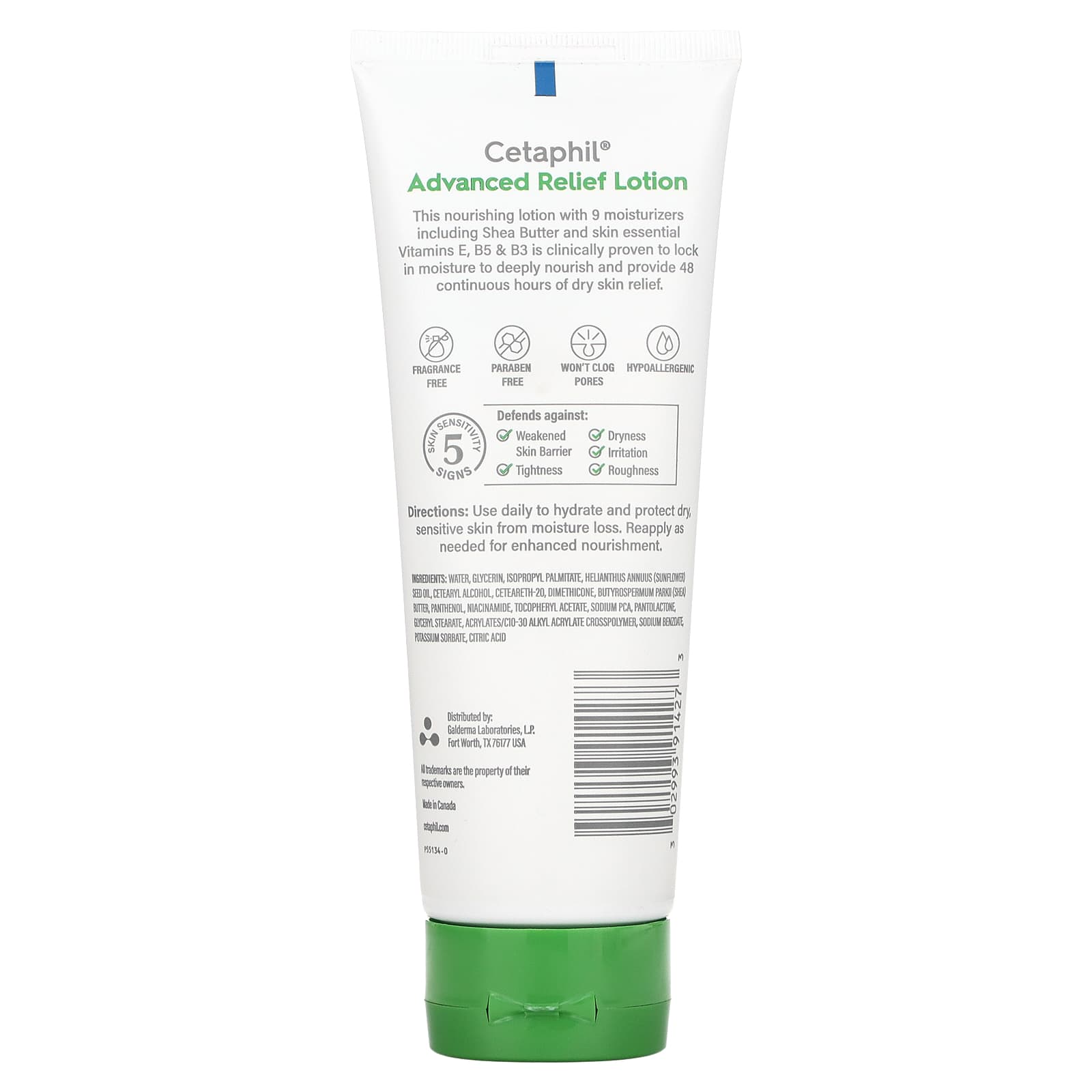 Cetaphil, Advanced Relief Lotion, для сухой чувствительной кожи, без отдушек, 226 г (8 унций)