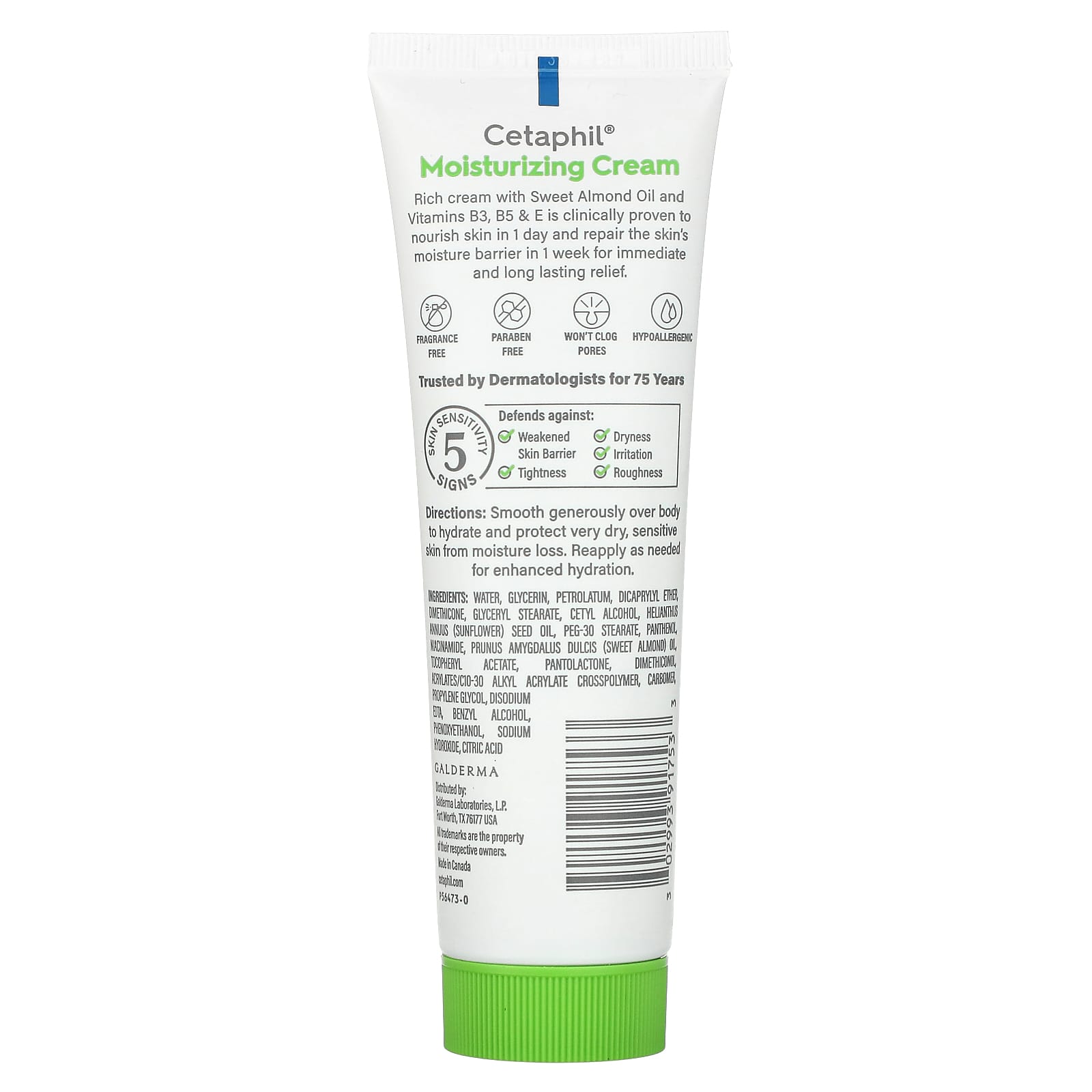 Cetaphil, Увлажняющий крем, без отдушек, 85 г (3 унции)