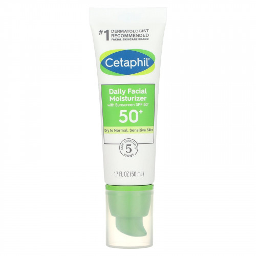 Cetaphil, Ежедневное увлажняющее средство для лица, SPF 50+, 50 мл (1,7 жидк. Унции)