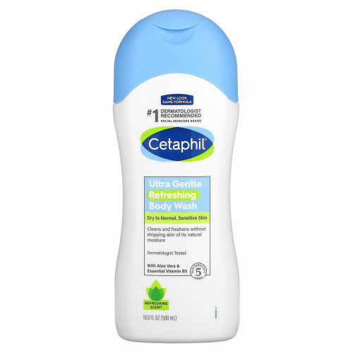 Cetaphil, Ultra Gentle, освежающий гель для душа, свежий аромат, 500 мл