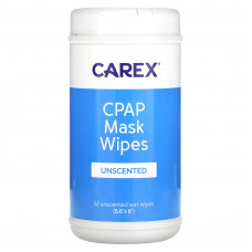 Carex, Салфетки-маски CPAP, без запаха, 62 салфетки