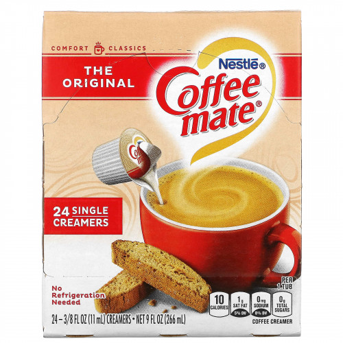 Coffee Mate, жидкие сливки для кофе, оригинальный вкус, 24 шт.