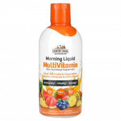 Country Farms, Morning Liquid Multivitamin, тропические фрукты, 946 мл (32 жидк. Унции)