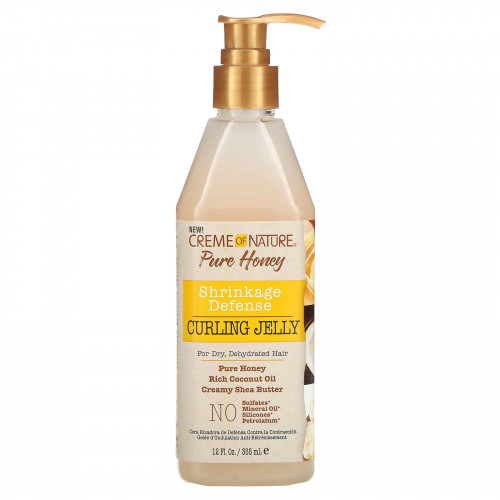 Creme Of Nature, Pure Honey, защита от усадки, желе для завивки волос, 355 мл (12 жидк. Унций)