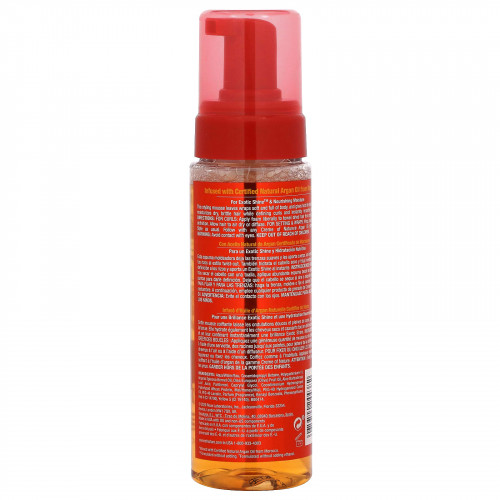 Creme Of Nature, Сертифицированное натуральное аргановое масло из Марокко, пенящийся мусс для стиля и блеска, 207 мл (7 жидк. Унций)
