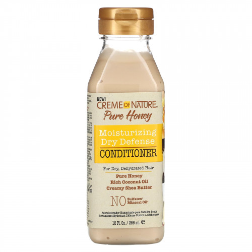 Creme Of Nature, Pure Honey, увлажняющий кондиционер для защиты от сухости, для сухих и обезвоженных волос, 355 мл (12 жидк. Унций)