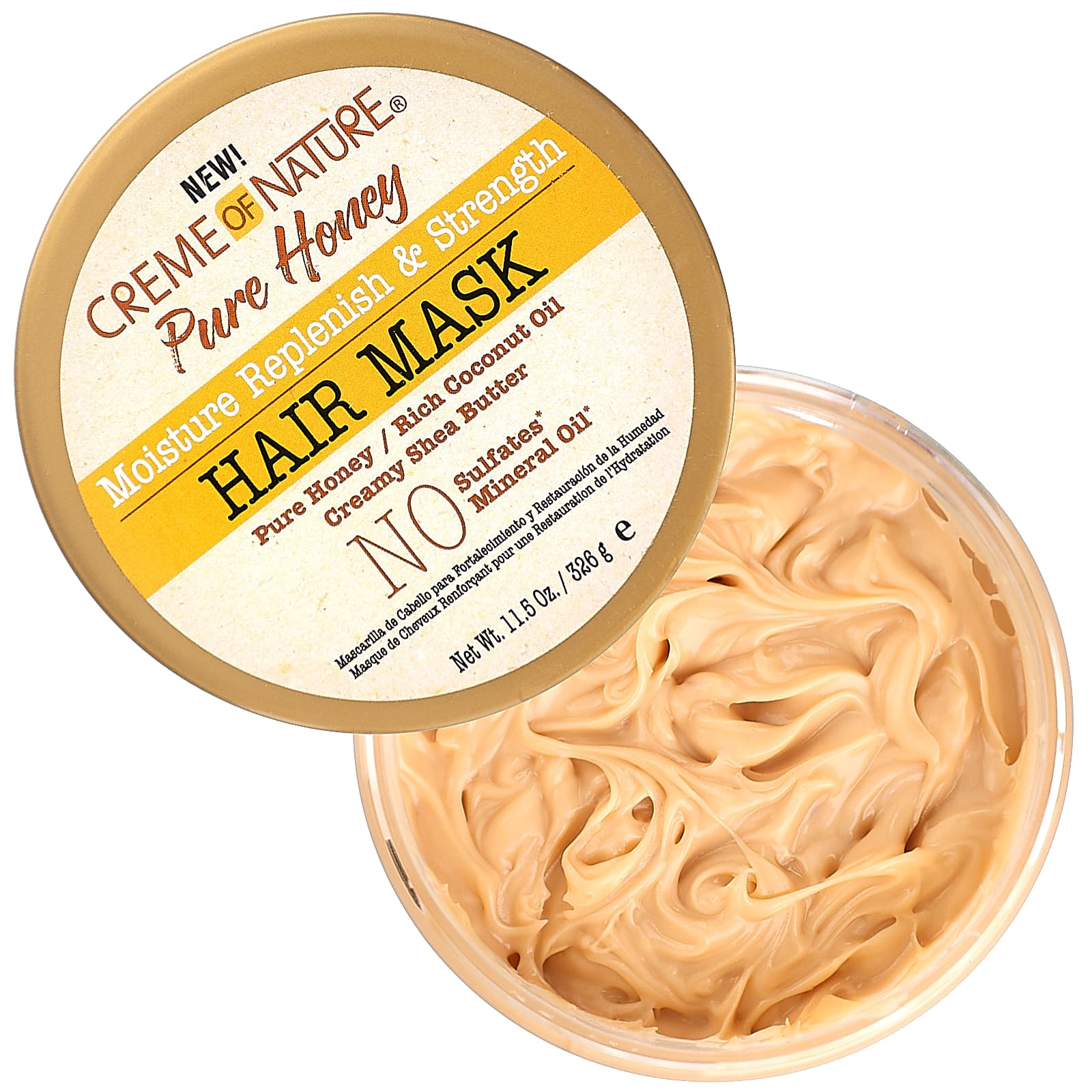 Creme Of Nature, Pure Honey, увлажняющая и укрепляющая маска для волос, 326 г (11,5 унции)