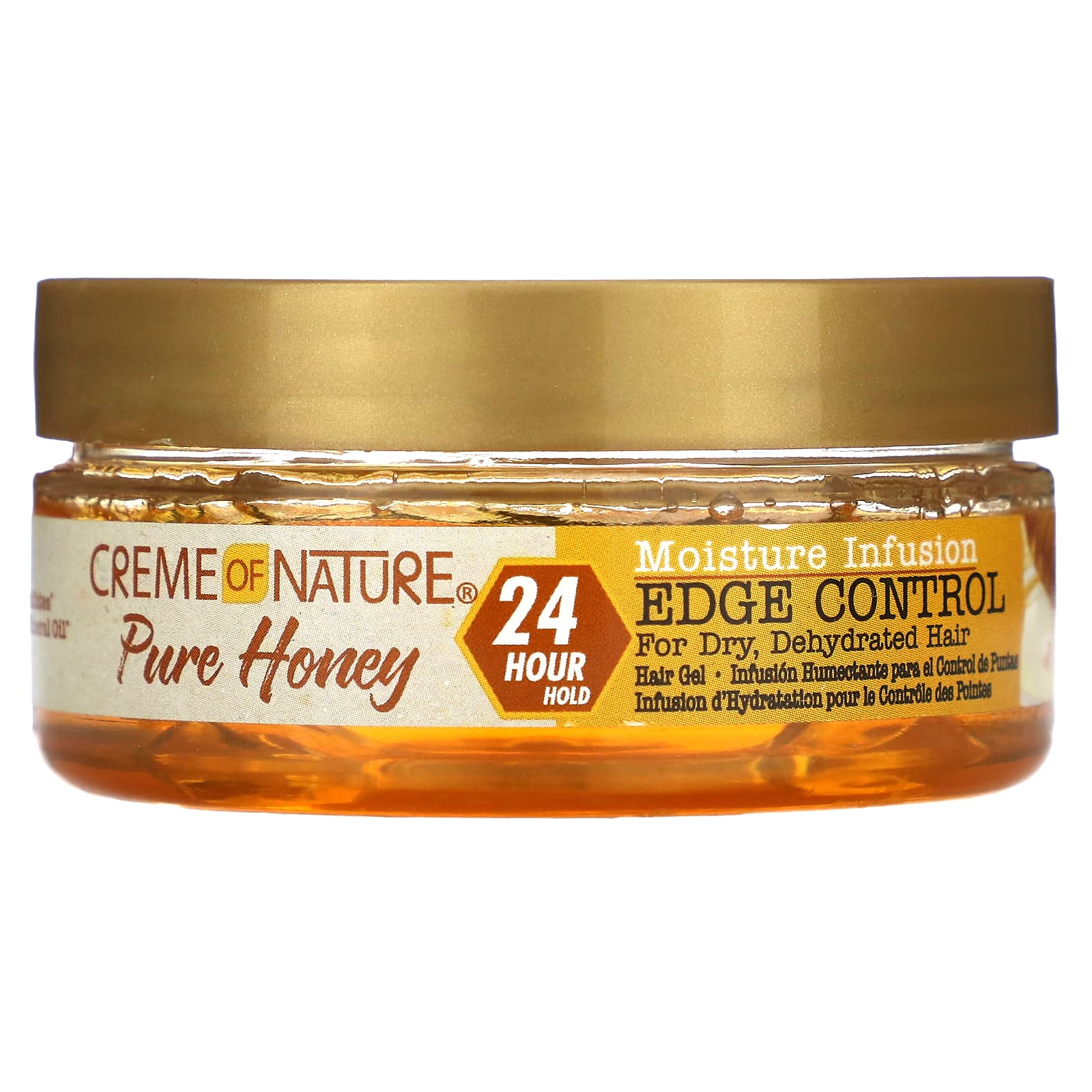 Creme Of Nature, Pure Honey, Moisture Infusion, гель для волос, контролирующий контуры волос, 63,7 г (2,25 унции)