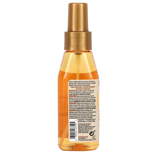 Creme Of Nature, Pure Honey, легкий спрей для блеска без силикона, 118 мл (4 жидк. Унции)