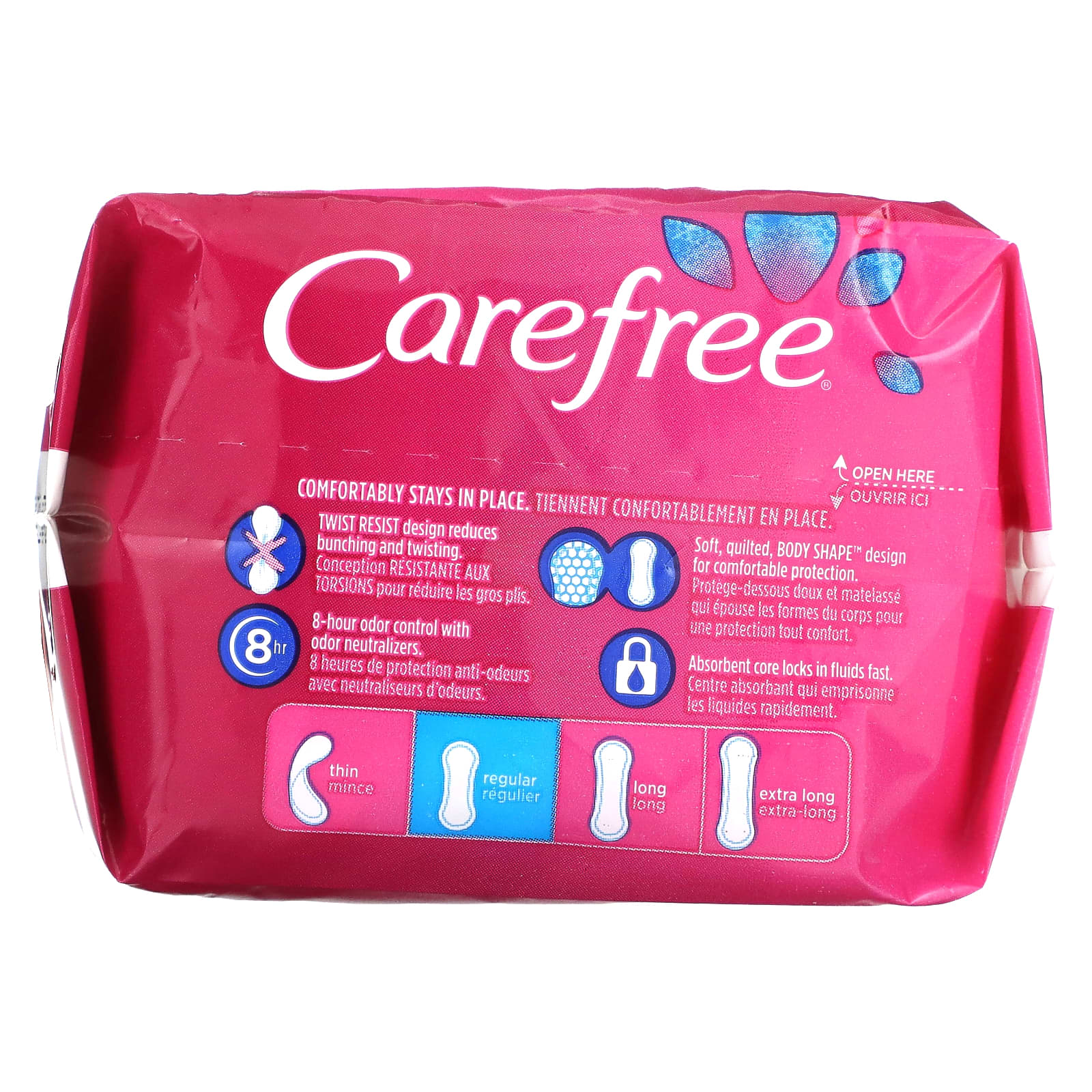 Carefree, Acti-Fresh, ежедневные вкладыши, обычные, без запаха, 20 вкладышей