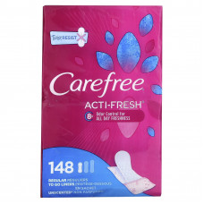 Carefree, Acti-Fresh, ежедневные лайнеры, обычные, без запаха, 148 лайнеров