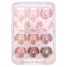 Colorgram, палитра теней для век, оттенок 02 розовый + лиловый = Love, 9,9 г (0,34 унции)