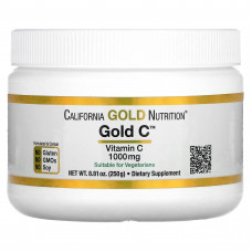 California Gold Nutrition, Gold C Powder, витамин C, 1000 мг, 250 г (8,81 унции)