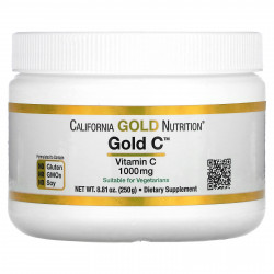 California Gold Nutrition, Gold C Powder, витамин C, 1000 мг, 250 г (8,81 унции)