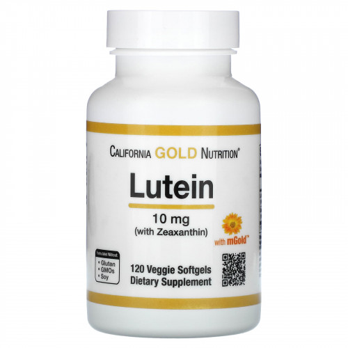 California Gold Nutrition, лютеин и зеаксантин, 10 мг, 120 растительных капсул