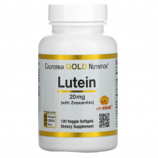 California Gold Nutrition, лютеин с зеаксантином, 20 мг, 120 растительных мягких таблеток