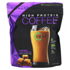 Chike Nutrition, Холодный кофе с высоким содержанием протеина, карамель, 420 г (14,8 унции)