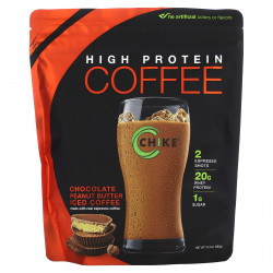 Chike Nutrition, Холодный кофе с высоким содержанием протеина, шоколад и арахисовая паста, 462 г (16,3 унции)