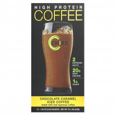 Chike Nutrition, Кофе со льдом с высоким содержанием протеина, шоколадная карамель, 12 пакетиков, 31 г (1,09 унции)