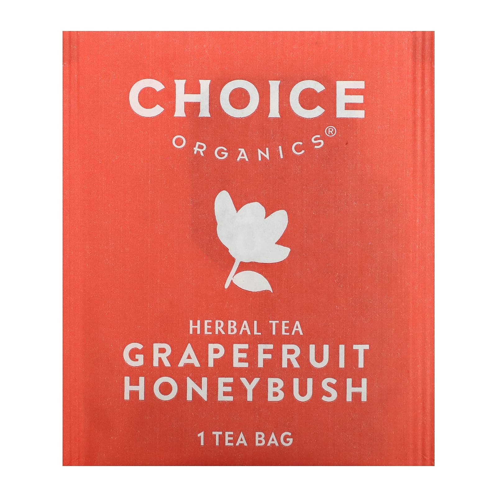 Choice Organic Teas, Herbal Tea, грейпфрут и ханибуш, без кофеина, 16 чайных пакетиков, 29 г (1,02 унции)