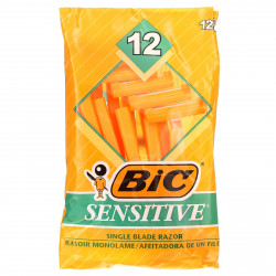 BIC, Sensitive, одноразовые бритвенные станки с одним лезвием, 12 шт.