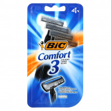 BIC, Comfort 3, одноразовые бритвенные станки, 4 шт.