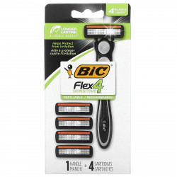 BIC, Flex 4 Sensitive, 1 станок, 4 картриджа