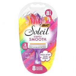 BIC, Soleil Simply Smooth, одноразовые бритвенные станки, 8 шт.