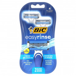 BIC, EasyRinse, одноразовые бритвенные станки для мужчин, 2 шт.