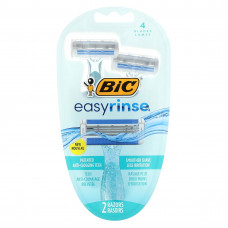 BIC, EasyRinse, одноразовые станки для бритья для женщин, 2 шт.